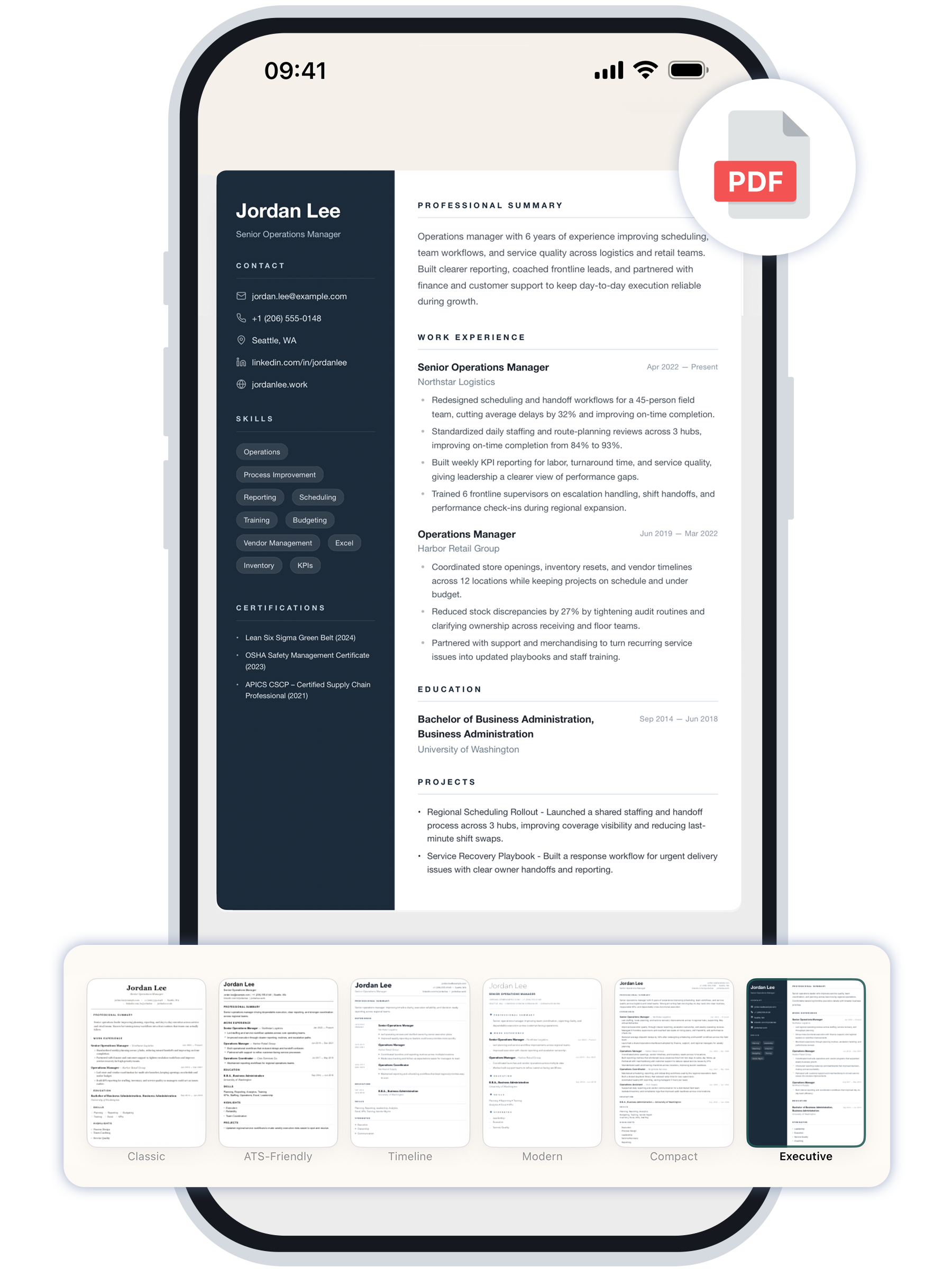 Resume Builder hero product preview
